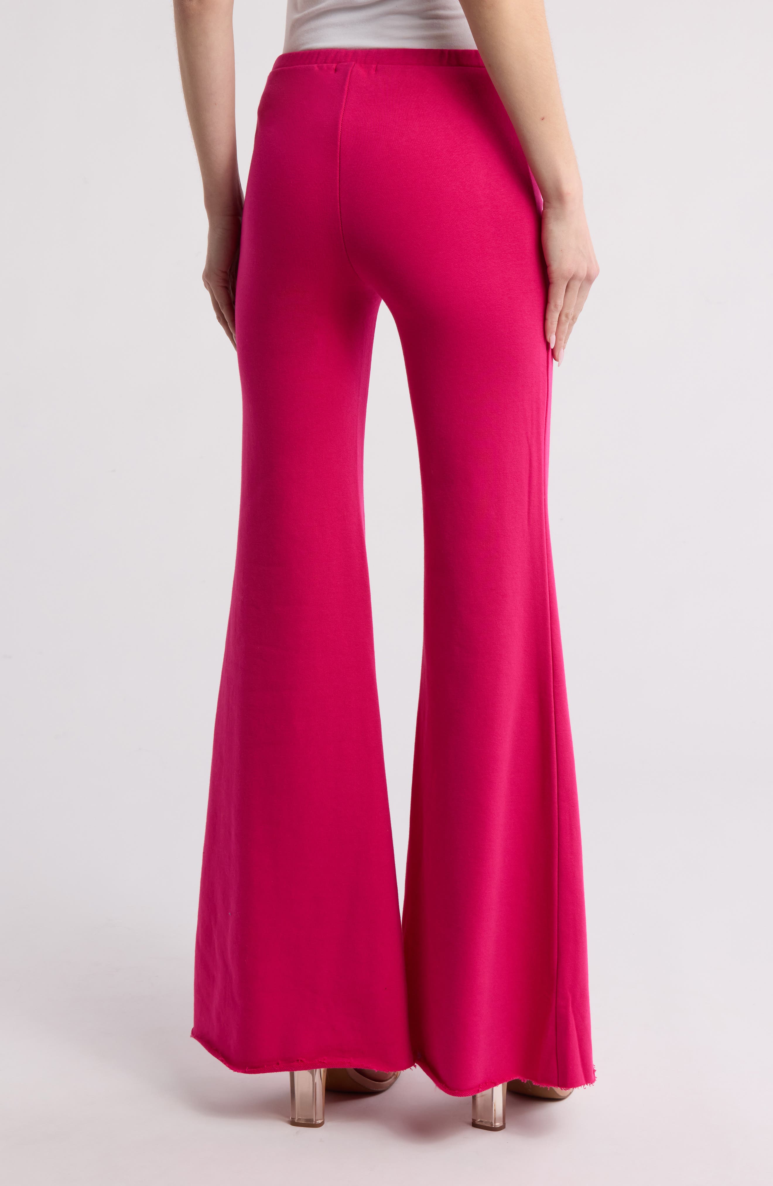 Good American Compression Terry Flare Trousers (Women) | Nordstromrack