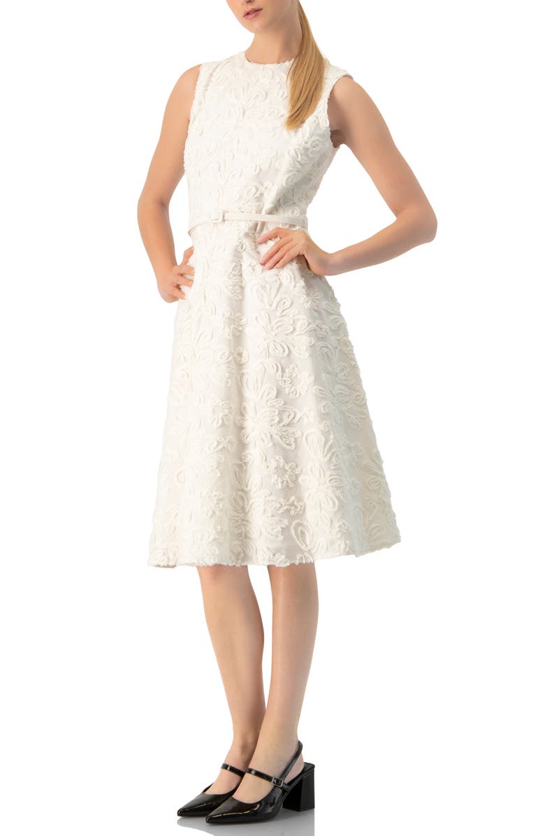 IVONNE Sleeveless Midi Sheath Dress, Alternate, color, Ivory