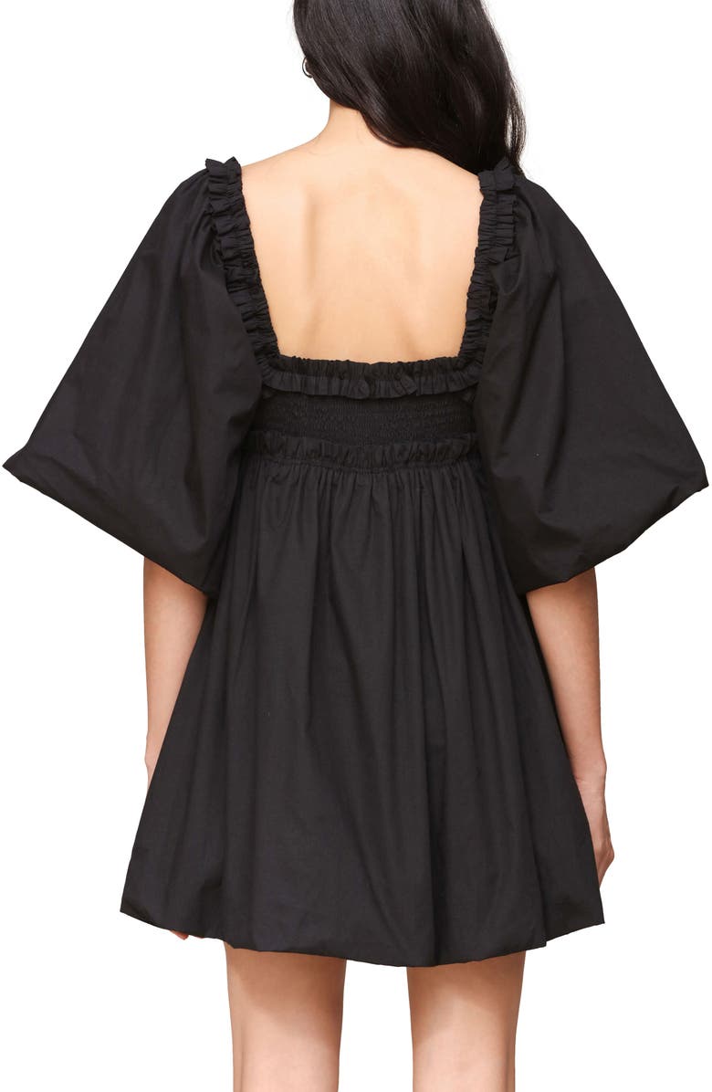 Avec Les Filles Puff Sleeve Bubble Hem Minidress, Alternate, color, Black