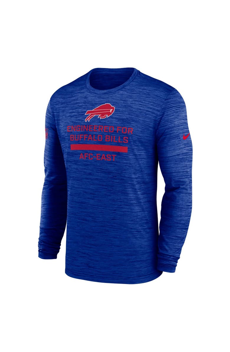 Nike Men's Nike Royal Buffalo Bills Sideline Velocity Performance Long Sleeve T-Shirt, Alternate, color, Royal