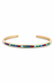 Kenneth Jay Lane Baguette Crystal Cuff Bracelet