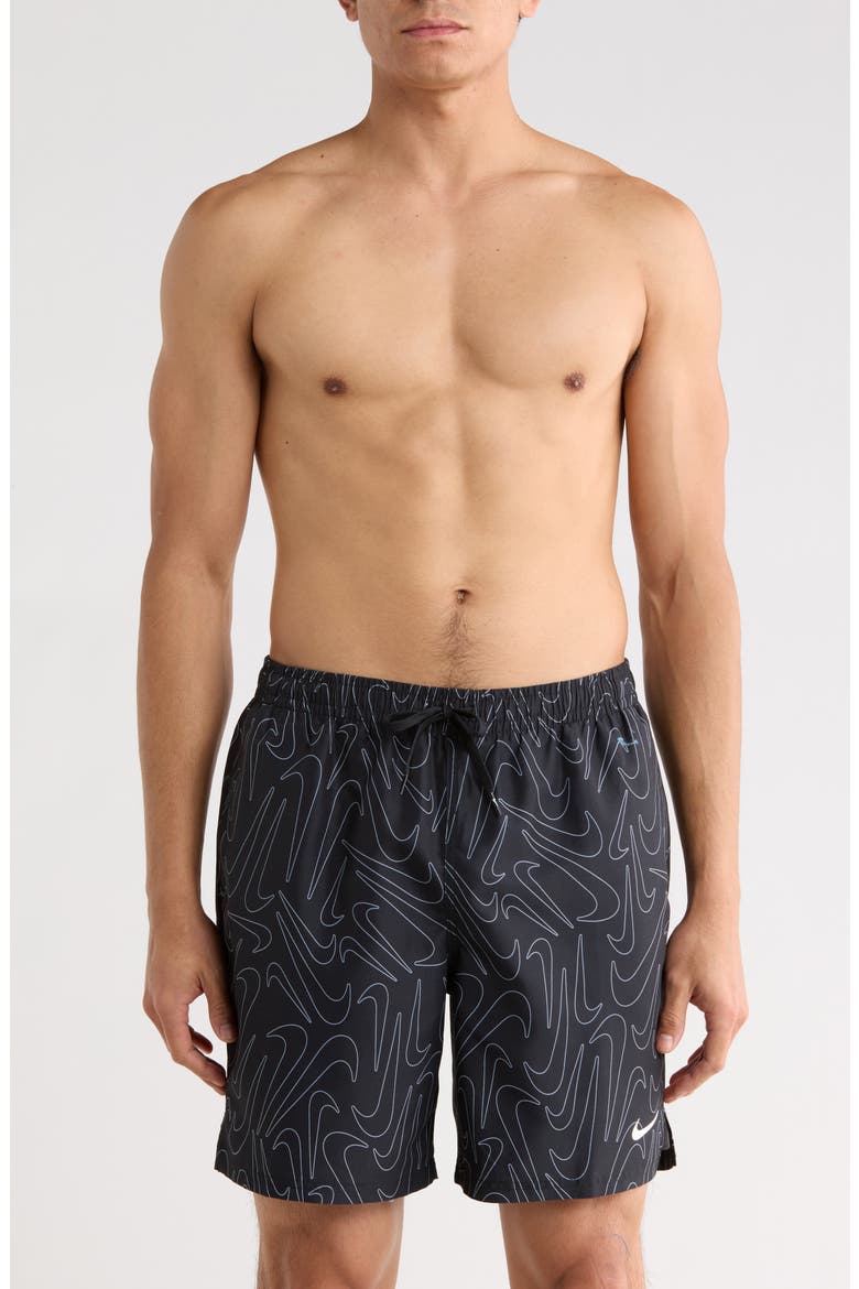 7-Inch Volley Swim Shorts, Main, color, BLACK