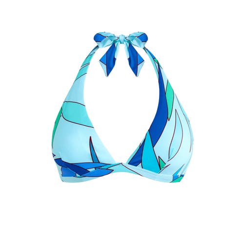 Vilebrequin Madrague Halter Bikini Top In Thalassa