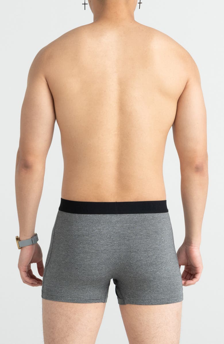 SAXX Slim Fit Vibe 2-Pack Soft Trunks, Alternate, color, Black/ Grey