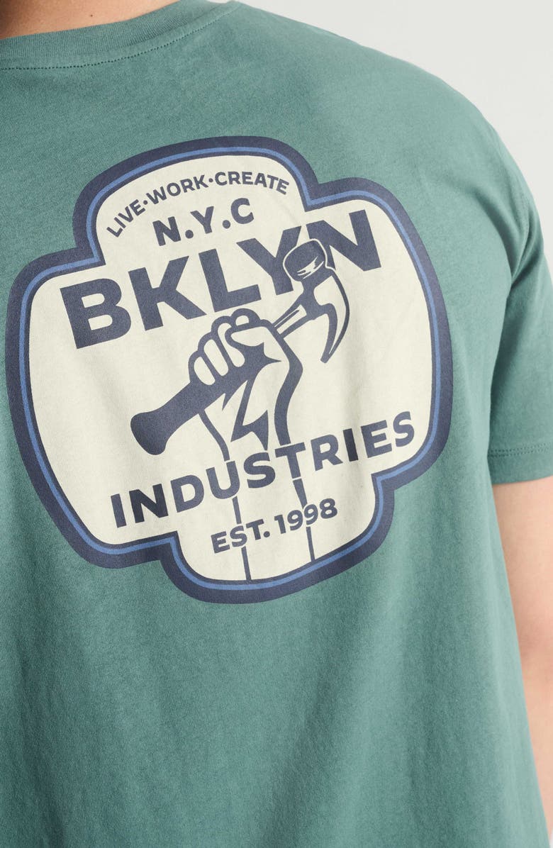 Brooklyn Industries Relaxed Vintage Graphic T-Shirt, Alternate, color, Silver Pine