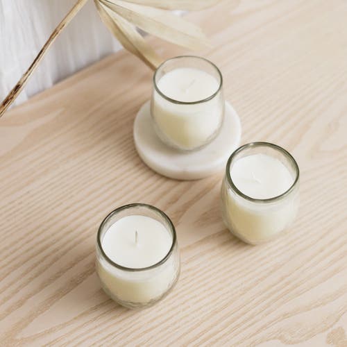 The Collective Home Pebbled Filled Votive Candles