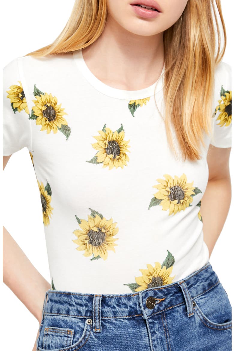 Sunflower Tee, Main, color, IVORY