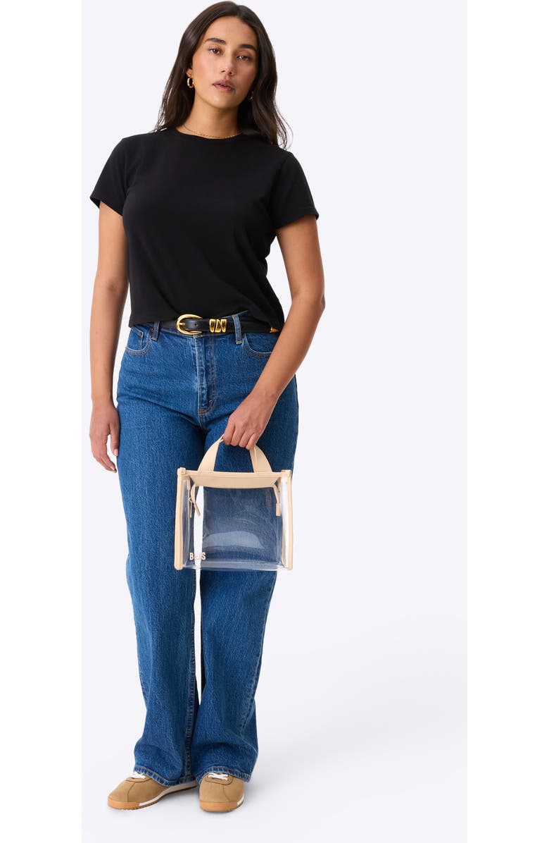 Béis The Clear Stadium Crossbody Bag, Alternate, color, Beige