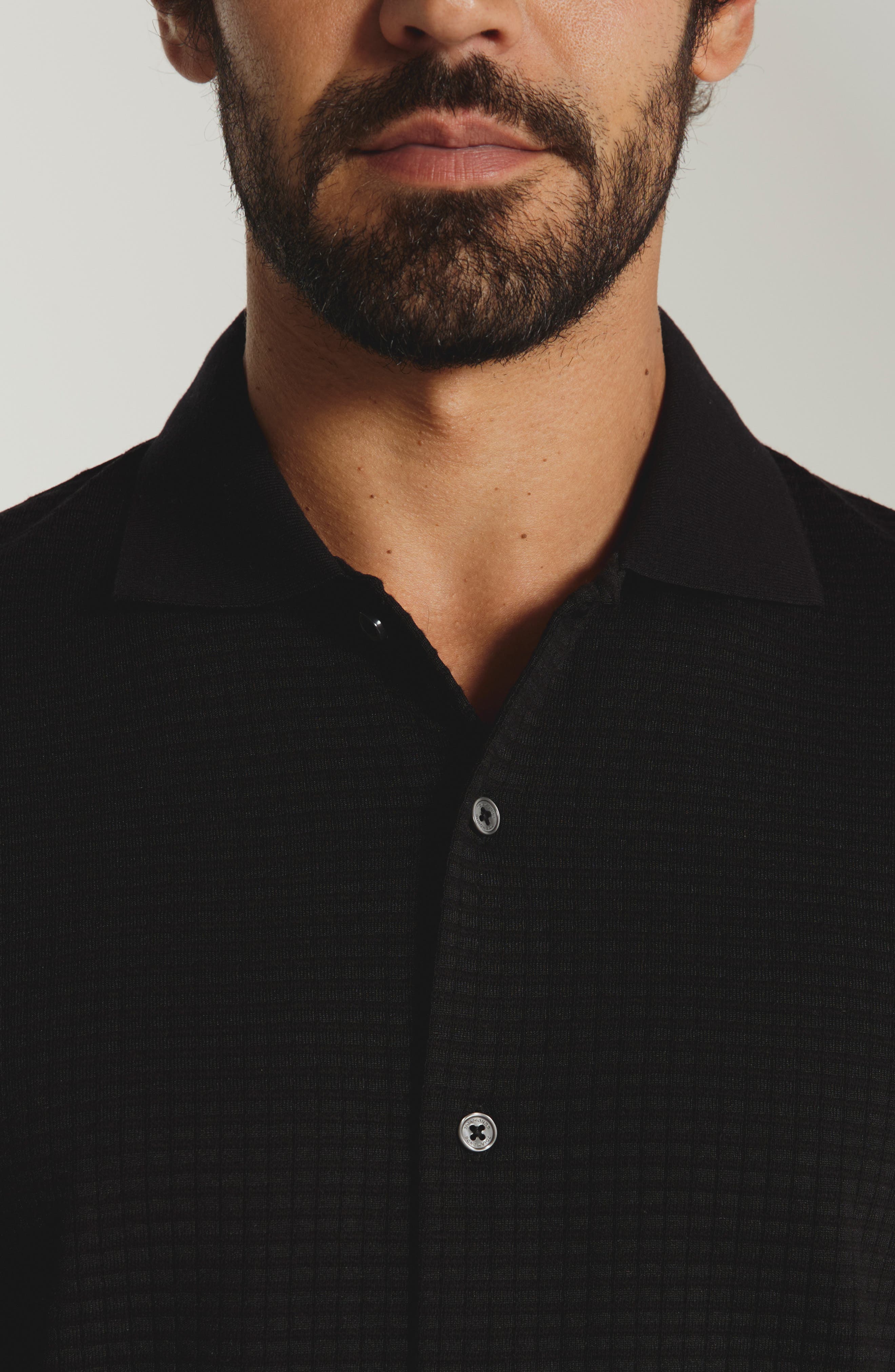 7 Diamonds Landry Waffle Knit Short Sleeve Button-Up Shirt — фото 2