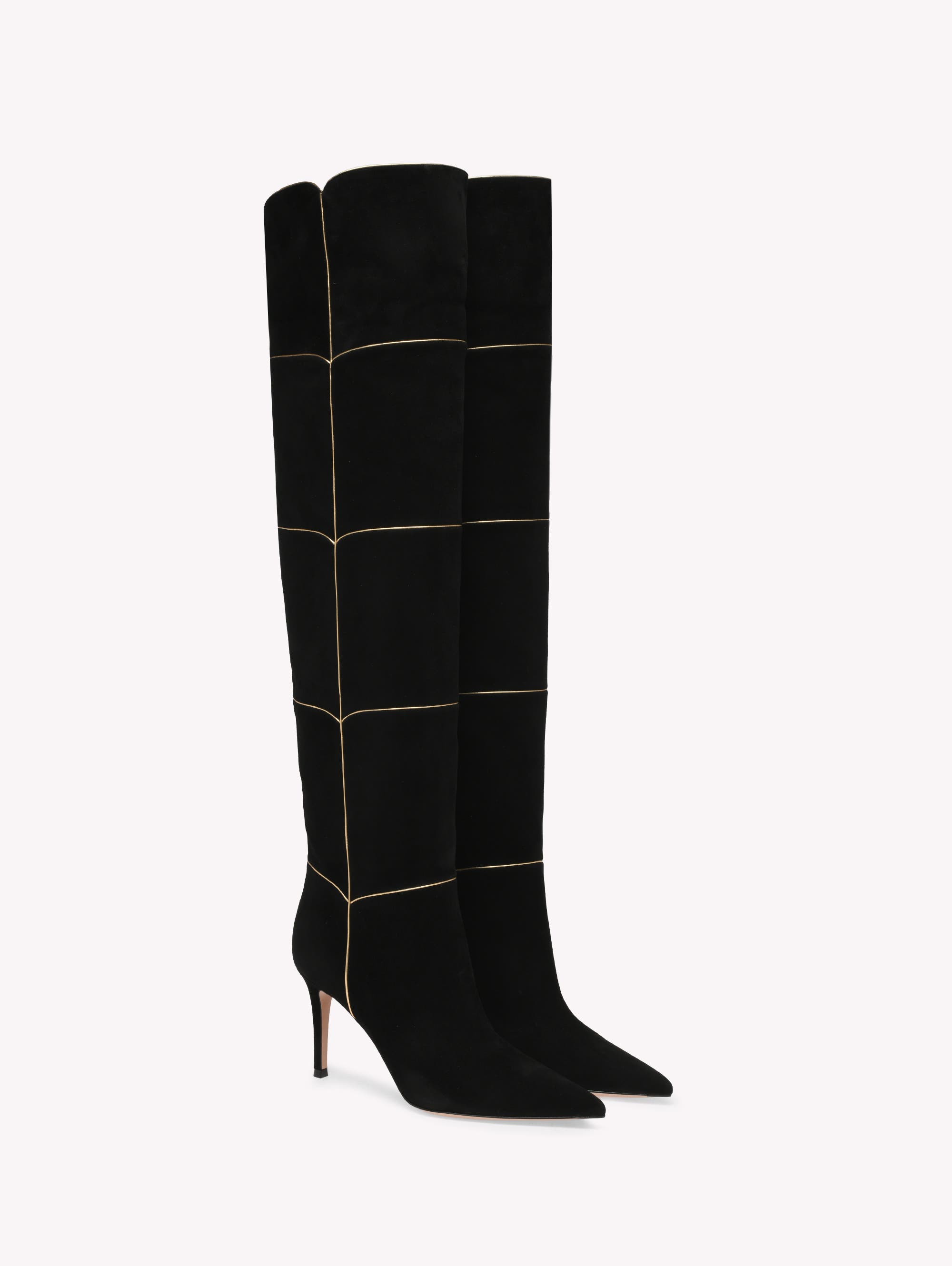 Gianvito Rossi Clarice Boots, Alternate, color, Black  Calf