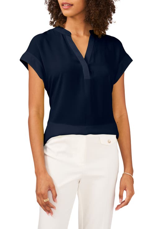 Split Neck Georgette Blouse