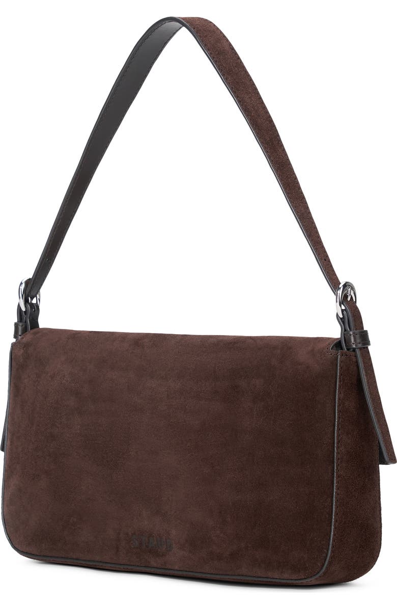 STAUD Harlow Leather Shoulder Bag, Alternate, color, Espresso