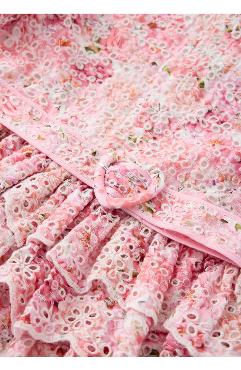 Marlo Kids Julietta Cotton Embroidered Mini Dress, Alternate, color, Floral