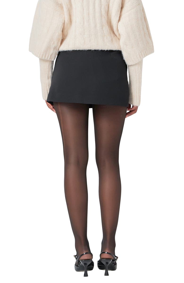 Endless Rose Wrap Miniskort, Alternate, color, Black