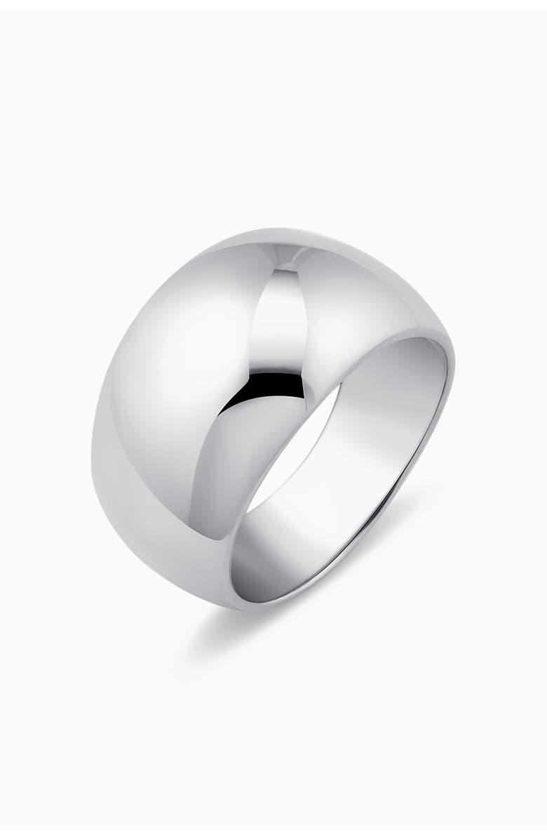 Oradina Sterling Silver Bold Wide Band Dome Ring, Alternate, color, Sterling Silver