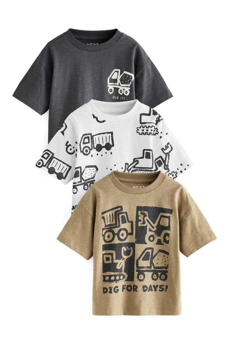Kids' Assorted 3-Pack Cotton T-Shirts, Main, color, NEUTRAL