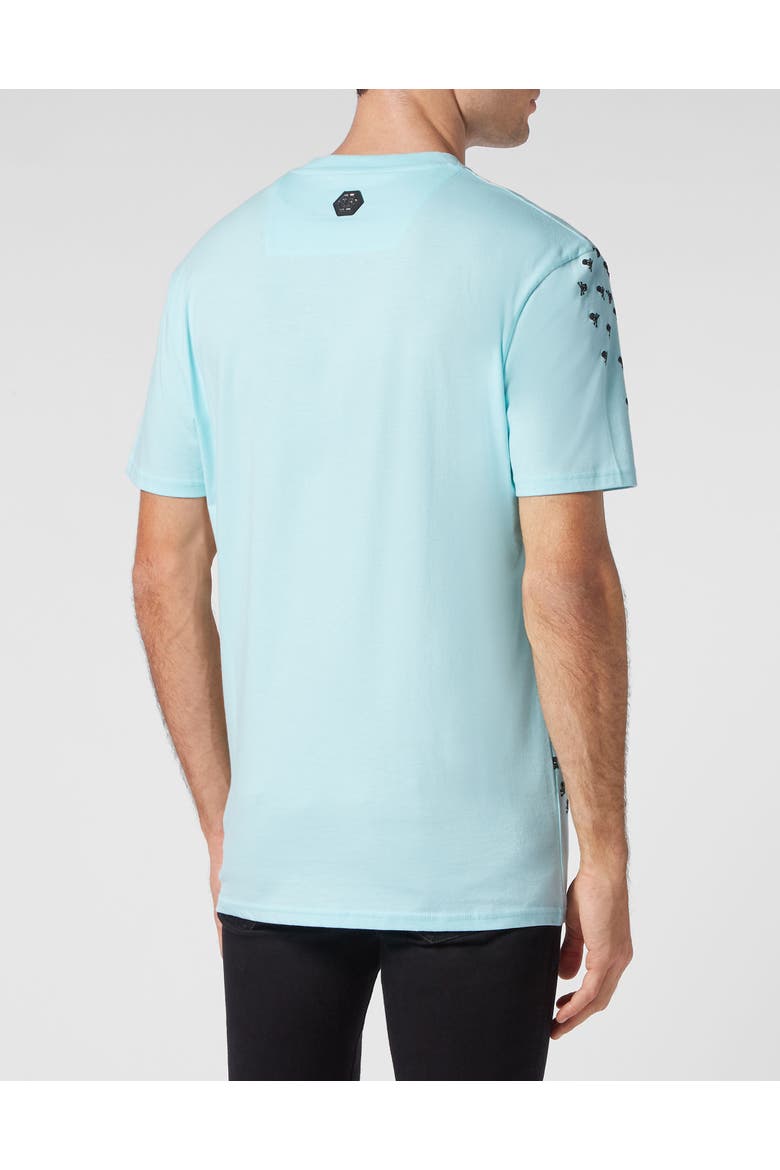 T-Shirt Round Neck Ss Skull&Amp;Bones Men, Alternate, color, lightblue