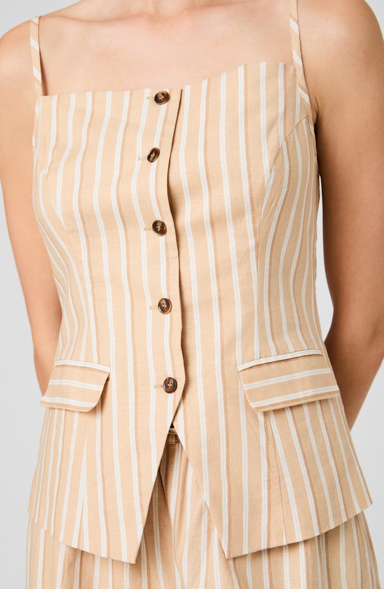 French Connection Aspen Tailored Sleeveless Linen Top, Alternate, color,