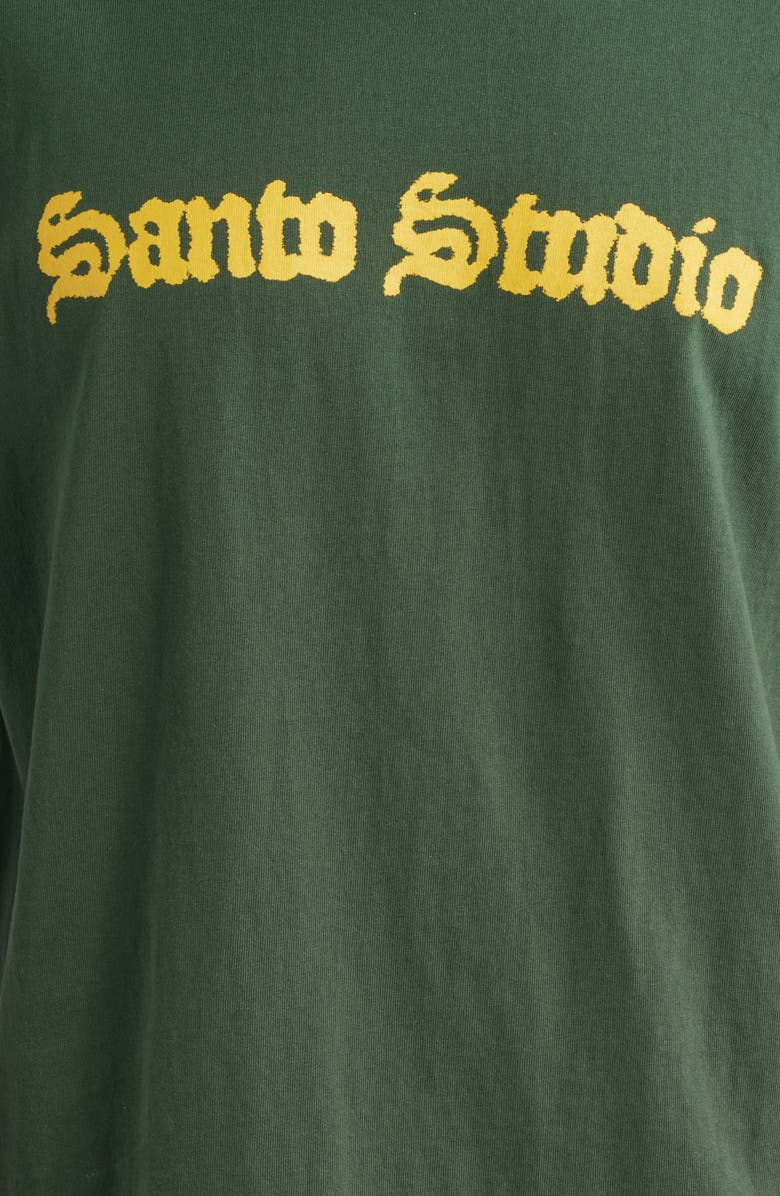 SANTO STUDIO Old English Cotton Graphic T-Shirt, Alternate, color, Green