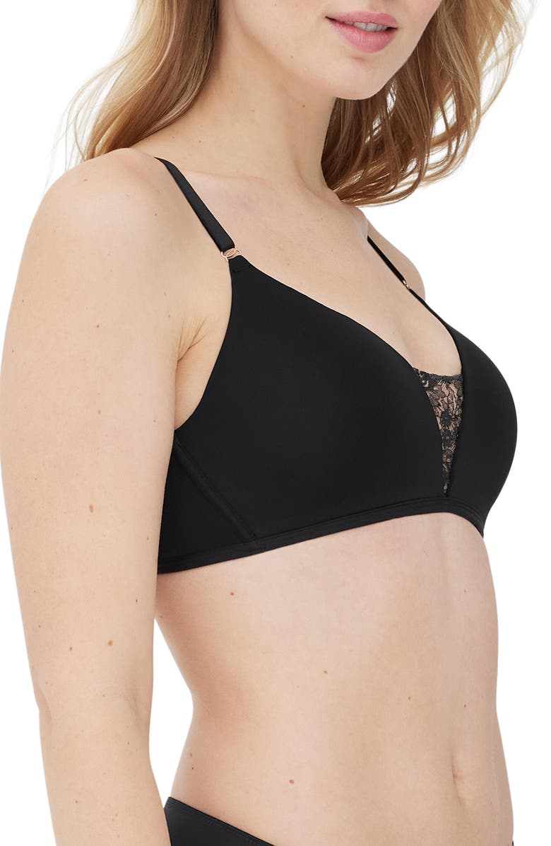 Skarlett Blue Entice Wireless Push-up Bra, Alternate, color, Black/Nylon