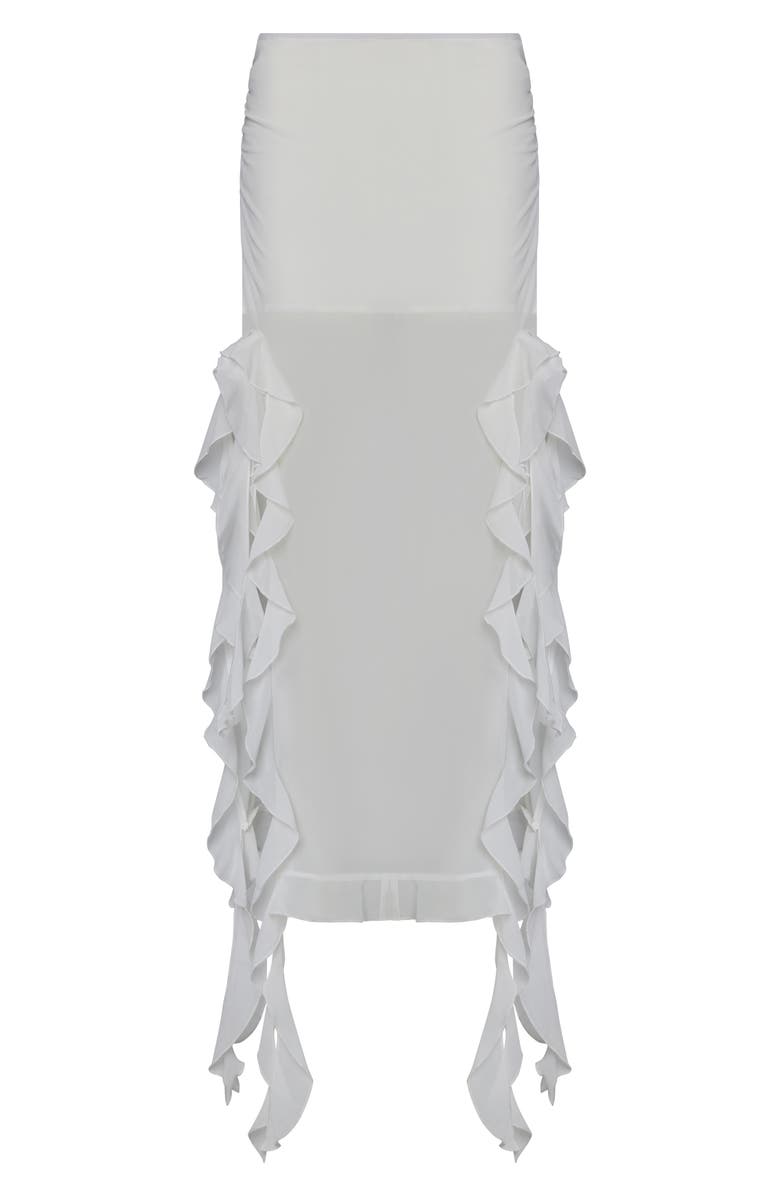 LIONESS Rendezvous Ruffle Maxi Skirt, Alternate, color, 