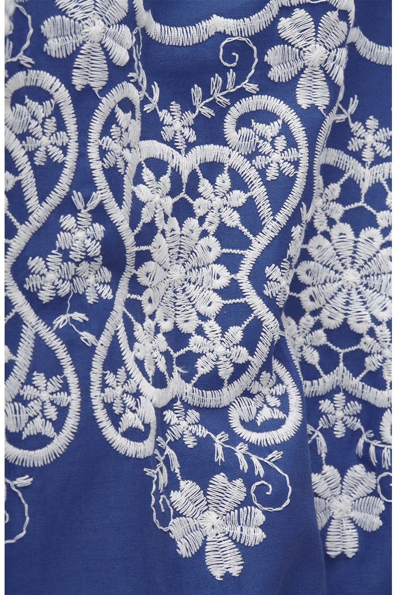 Embroidered Dress, Alternate, color, CORNFLOWER