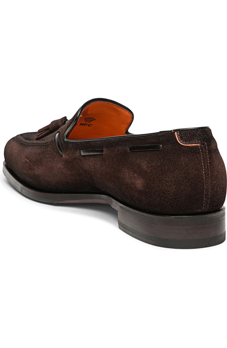Santoni Brando Tassel Loafer, Alternate, color, Dark Brown
