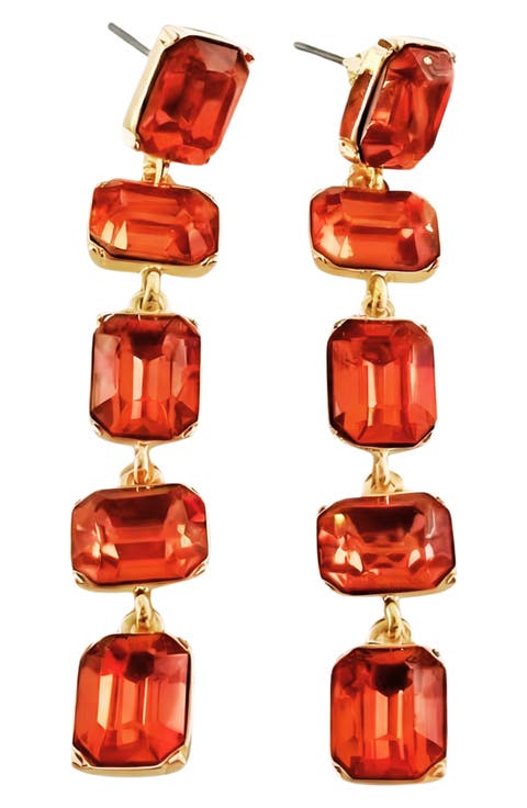 Alice Crystal Linear Drop Earrings