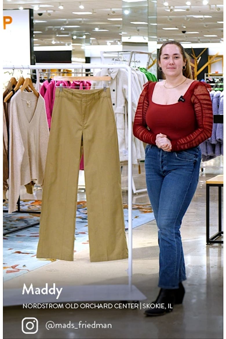 Wide Leg Twill Pants video