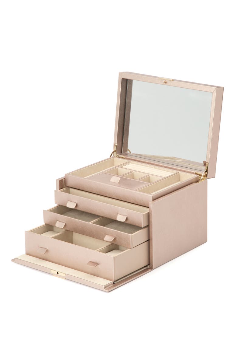 WOLF Palermo Large Jewelry Box, Alternate, color, Rose Gold