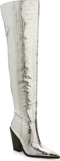 Grissel Croc Embossed Water Resistant Western Boot