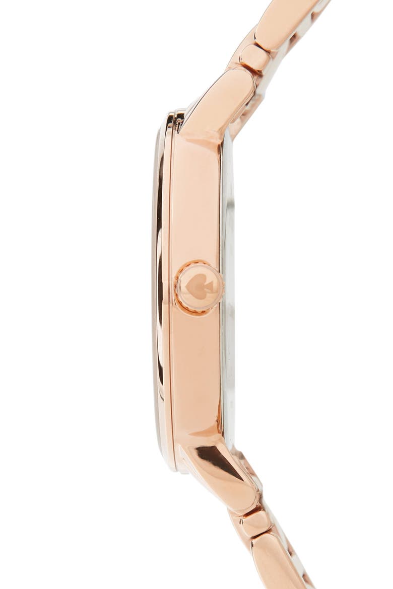 'gramercy' bracelet watch, Alternate, color, ROSEGOLD