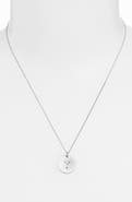 Nashelle Sterling Silver Initial Disc Necklace