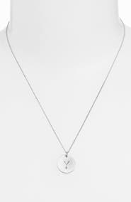 Nashelle Sterling Silver Initial Disc Necklace