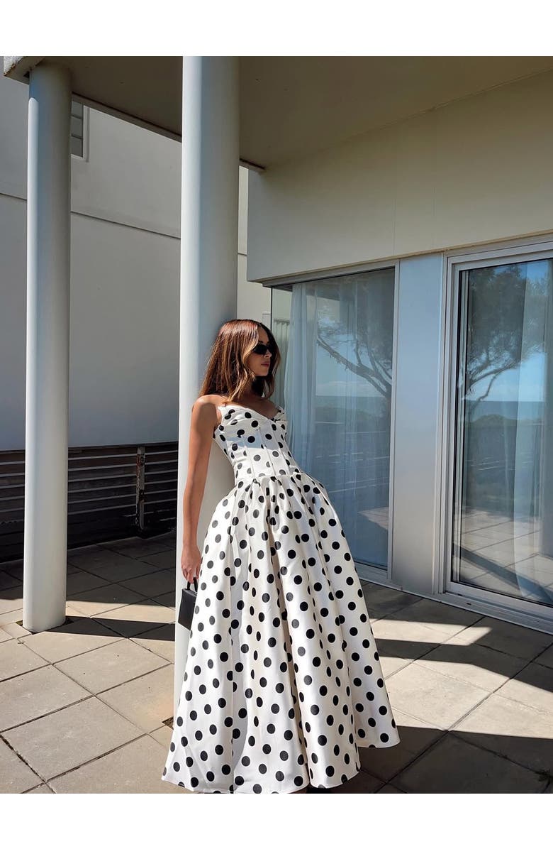 AtoÌr Pepper Midi Dress, Alternate, color, Ivoryblack