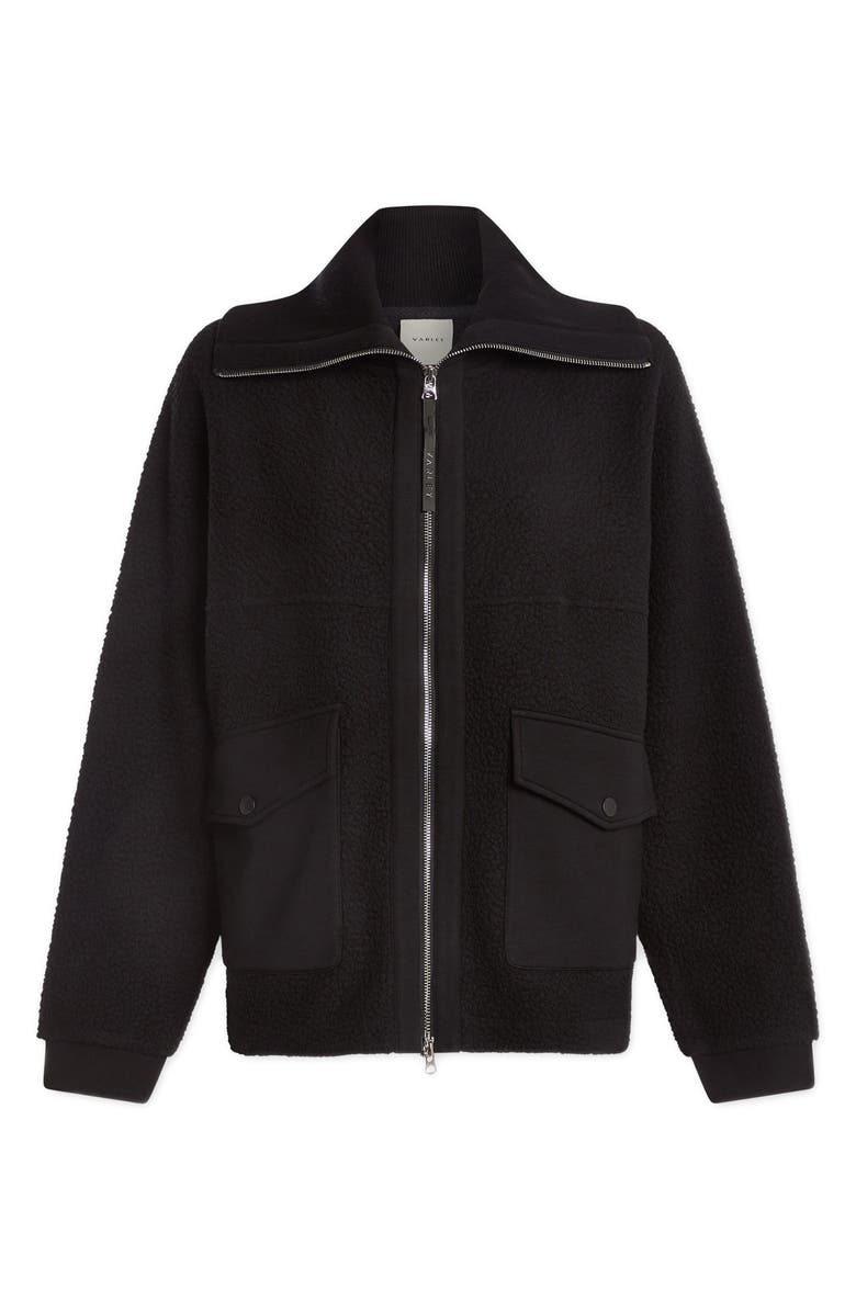 Varley Eleanor High Pile Fleece Jacket, Alternate, color, Black