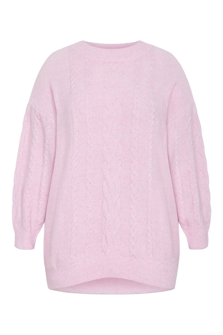Claudia Cable Stitch Sweater, Alternate, color, SOFT PINK