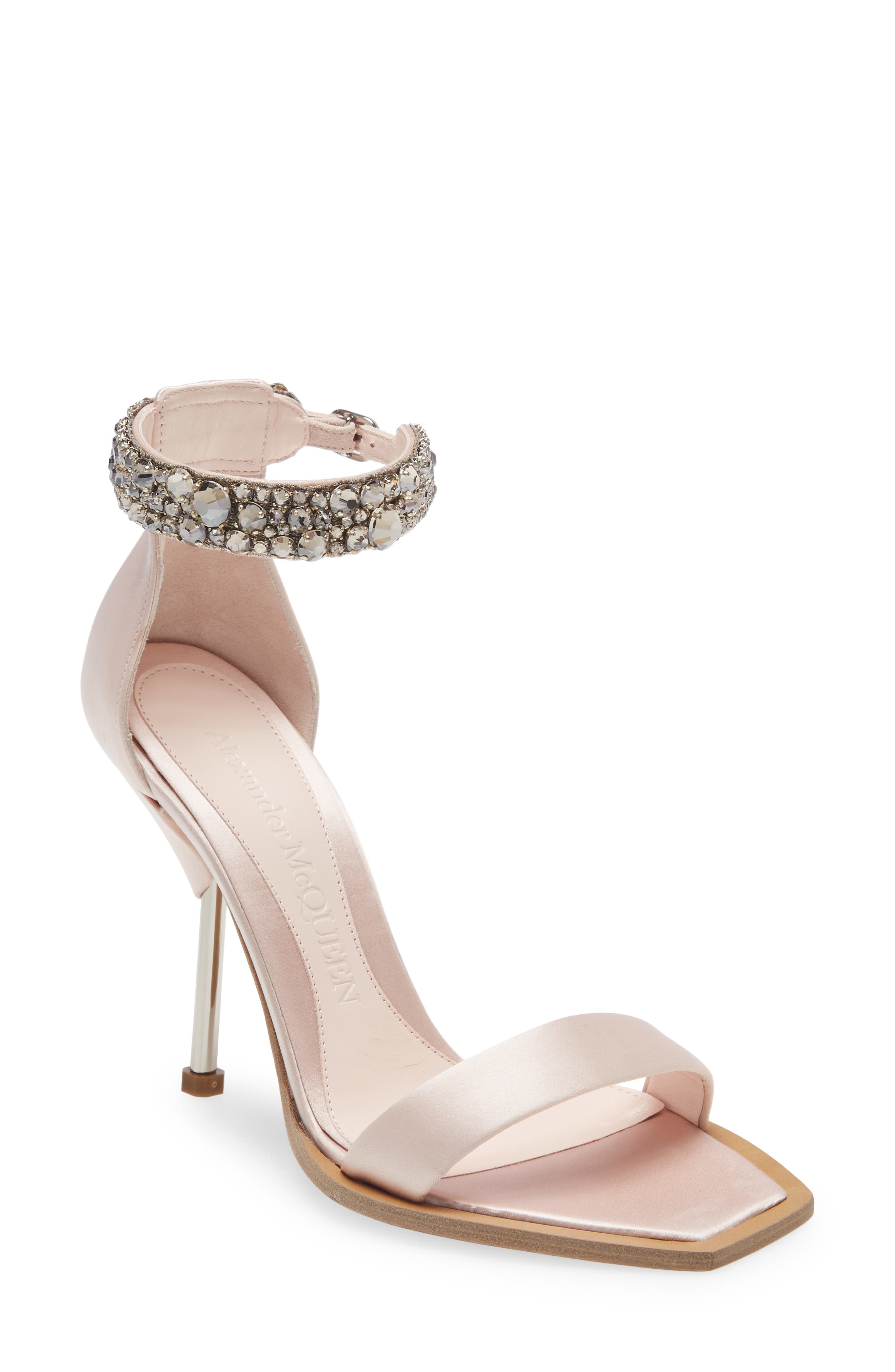 McQueen Crystal Strap Sandal, Main, color, 