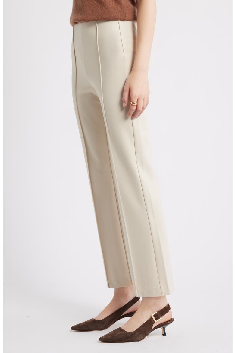 Pull-On Ponte Trousers, Alternate, color, BEIGE OATMEAL