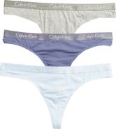 Calvin Klein Motive Cotton Thong Panties - Pack of 3