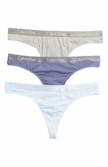 Calvin Klein Motive Cotton Thong Panties - Pack of 3