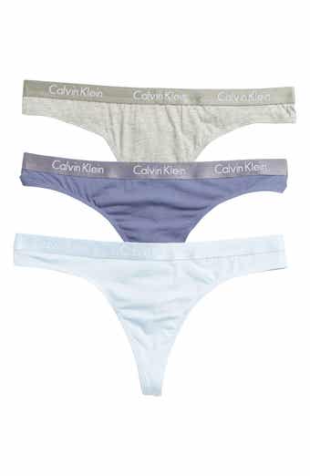 Calvin Klein Motive Cotton Thong Panties - Pack of 3