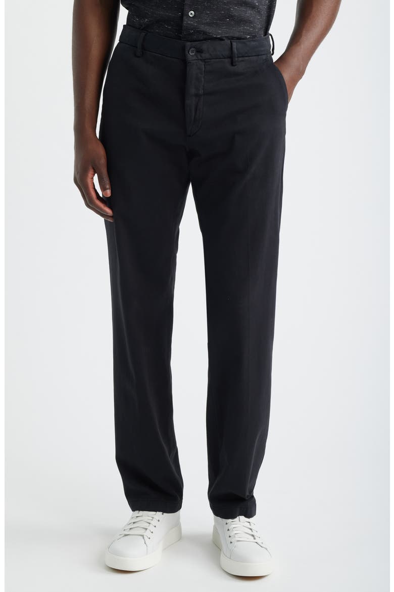 Stretch Cotton Blend Twill Chinos, Main, color, CAVIAR