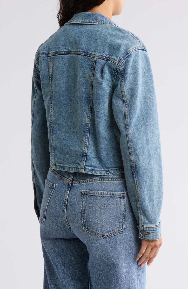 Hudson Jeans Micro Crop Denim Jacket, Alternate, color, Risque