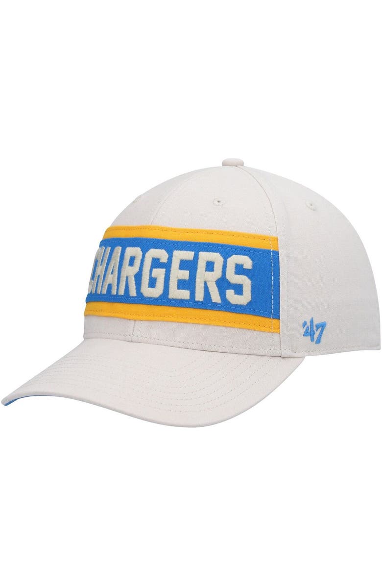 '47 Men's '47 Cream Los Angeles Chargers Crossroad MVP Adjustable Hat, Alternate, color, Cream