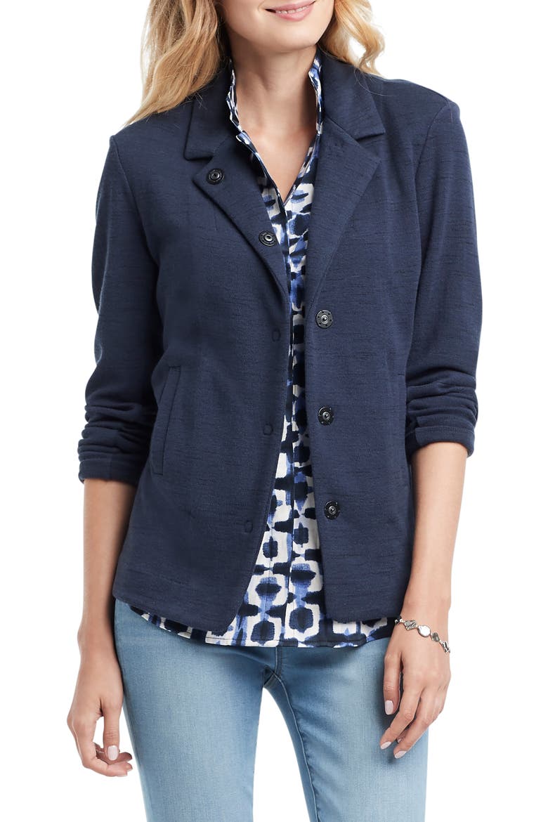 Milly Knit Jacket, Main, color, DARK INDIGO