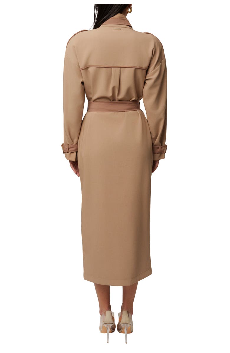 JLUXLABEL Icon Belted Midi Dress, Alternate, color, Beige