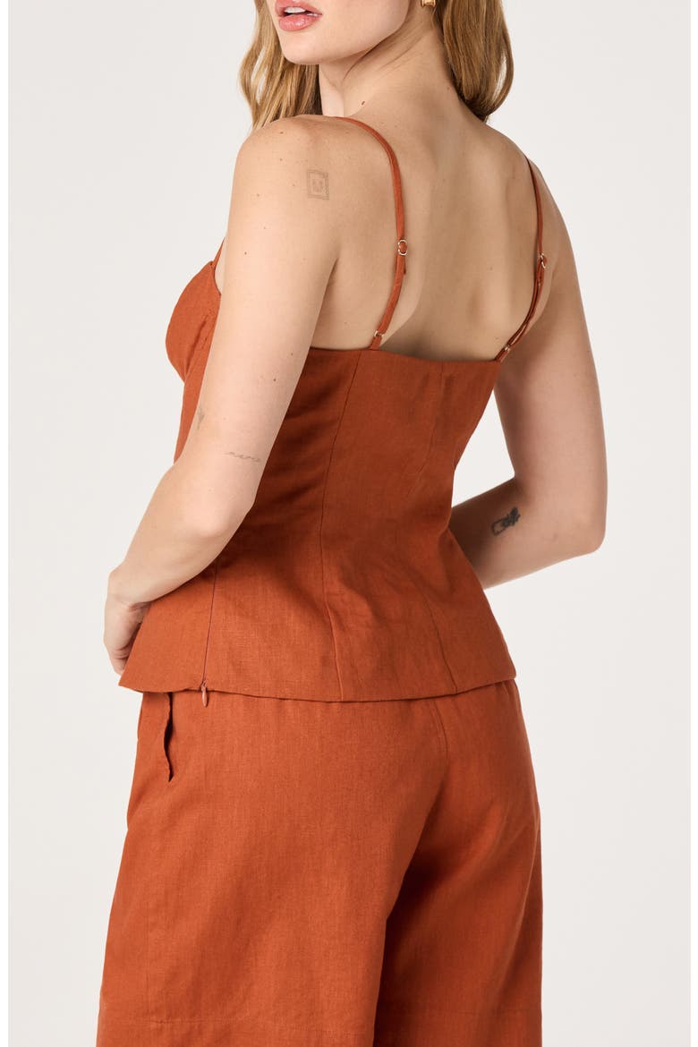 Koda Linen Blend Camisole, Alternate, color, RUST