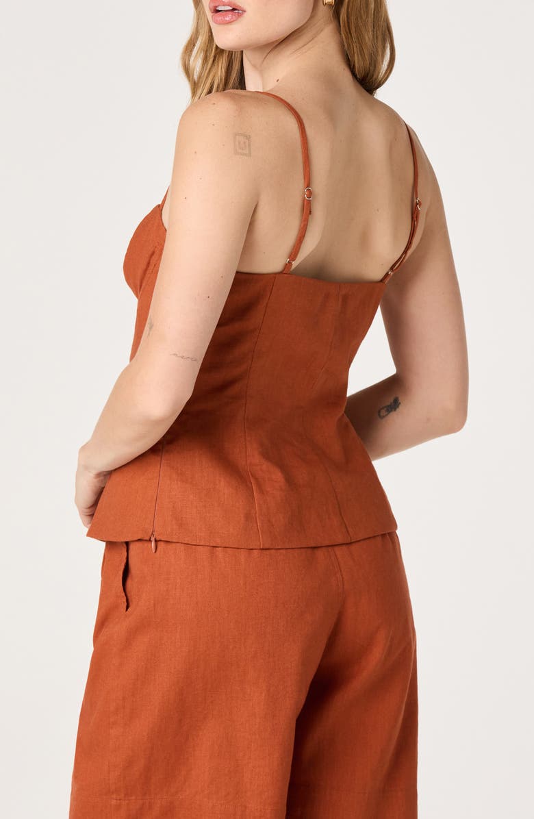 ASTR the Label Koda Linen Blend Camisole, Alternate, color, Rust