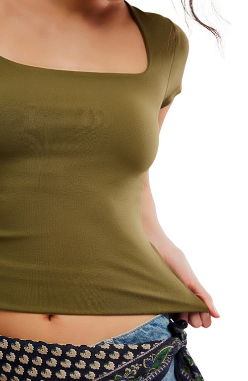 Free People Sunfade Clean Lines Baby T-shirt In Green